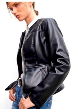 Zara faux leather jacket size M